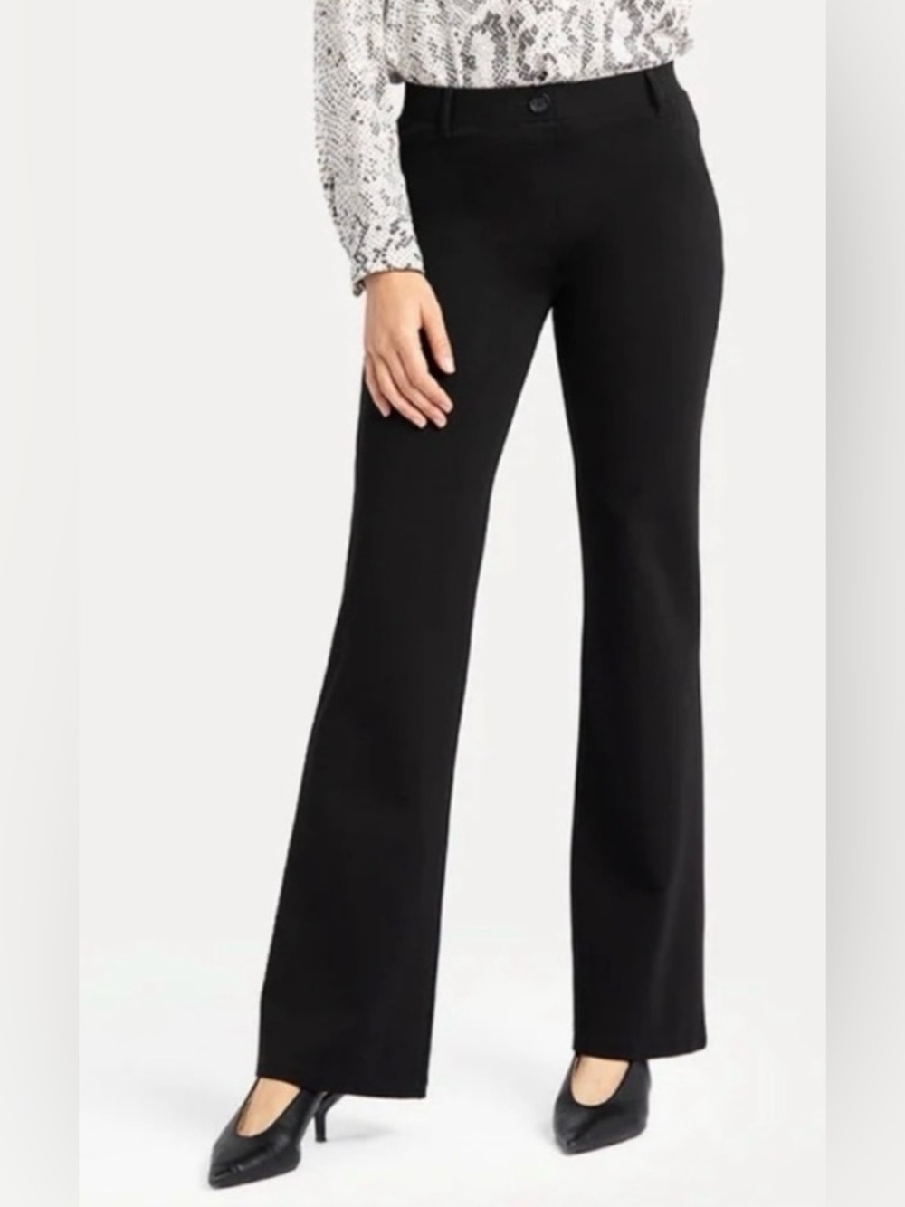 Betabrand Black Classic Wide Leg Dress Yoga Pants Women’s Sz XLP Stretch Comfort